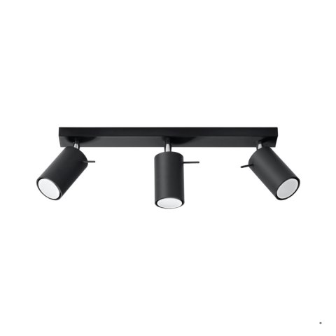 Sollux Lighting Plafon RING 3L czarny