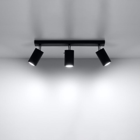 Sollux Lighting Plafon RING 3L czarny