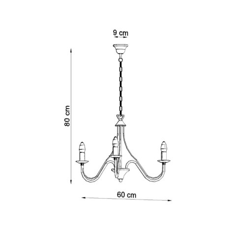 Sollux Lighting Żyrandol MINERWA 3 biały