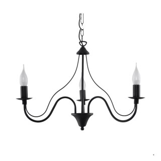 Sollux Lighting Żyrandol MINERWA 3 czarny