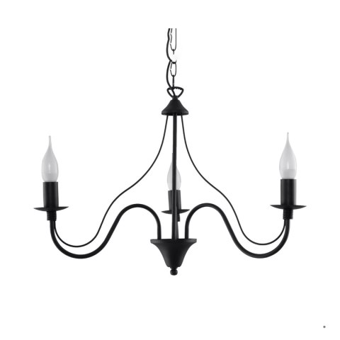 Sollux Lighting Żyrandol MINERWA 3 czarny