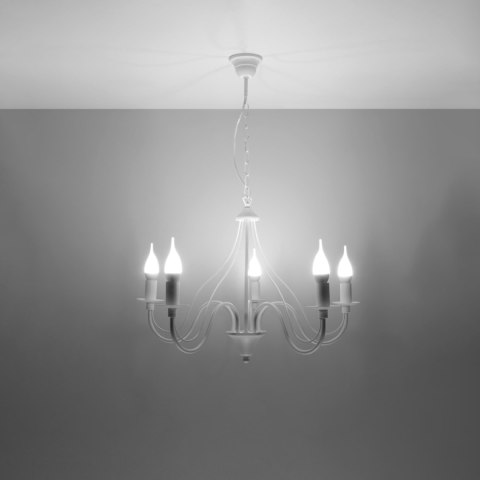 Sollux Lighting Żyrandol MINERWA 5 biały