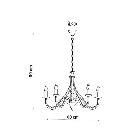 Sollux Lighting Żyrandol MINERWA 5 biały