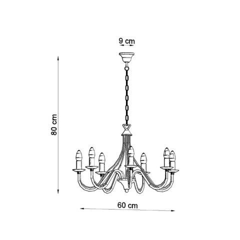 Sollux Lighting Żyrandol MINERWA 7 biały