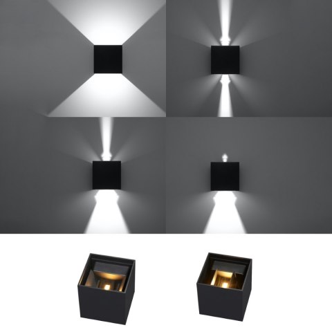 Sollux Lighting Kinkiet LUCA czarny LED IP54