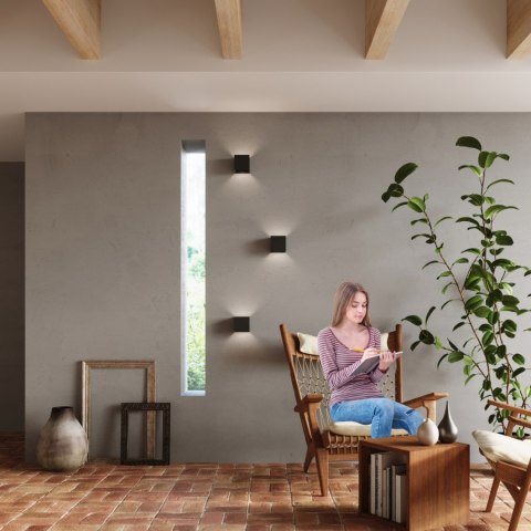 Sollux Lighting Kinkiet LUCA czarny LED IP54