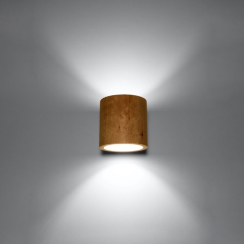 Sollux Lighting Kinkiet ORBIS naturalne drewno