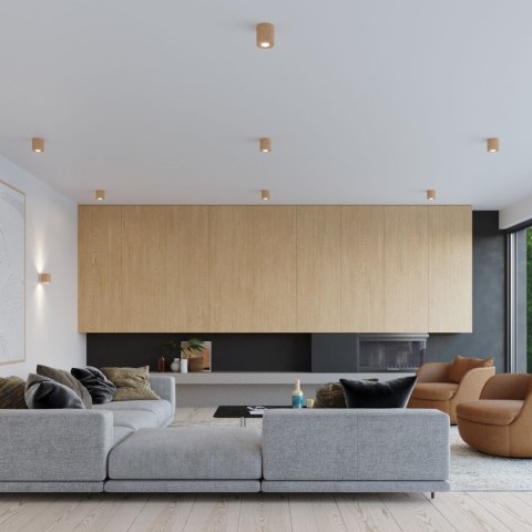 Sollux Lighting Kinkiet ORBIS naturalne drewno