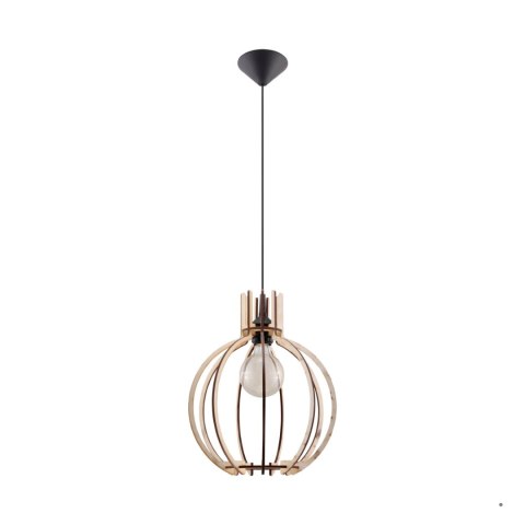 Sollux Lighting Lampa wisząca ARANCIA naturalne drewno