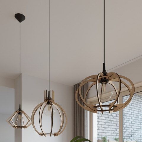 Sollux Lighting Lampa wisząca ARANCIA naturalne drewno