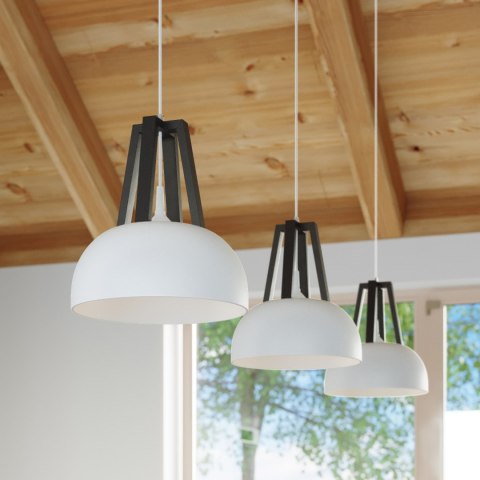 Sollux Lighting Lampa wisząca CASCO biała/czarna