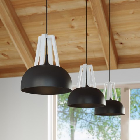 Sollux Lighting Lampa wisząca CASCO czarna/biała