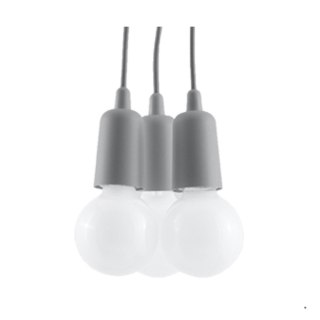 Sollux Lighting Lampa wisząca DIEGO 3 szara
