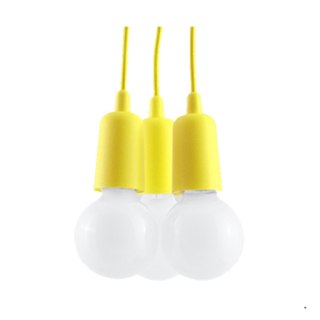 Sollux Lighting Lampa wisząca DIEGO 3 żółta