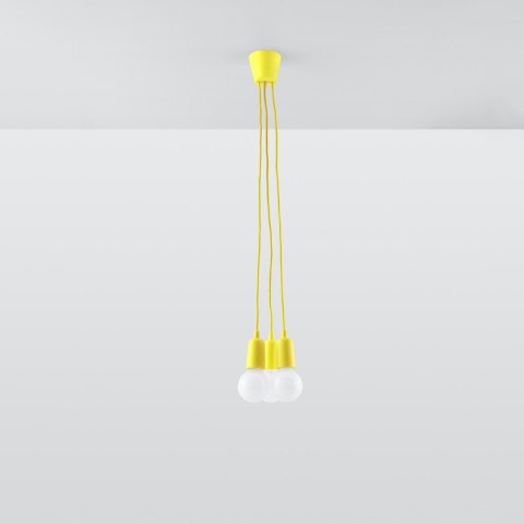Sollux Lighting Lampa wisząca DIEGO 3 żółta