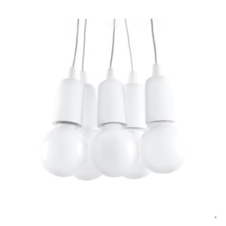 Sollux Lighting Lampa wisząca DIEGO 5 biała
