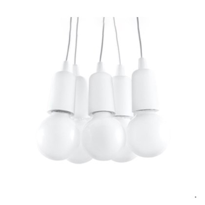 Sollux Lighting Lampa wisząca DIEGO 5 biała