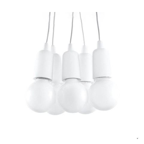 Sollux Lighting Lampa wisząca DIEGO 5 biała
