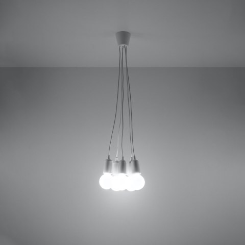 Sollux Lighting Lampa wisząca DIEGO 5 biała