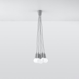 Sollux Lighting Lampa wisząca DIEGO 5 szara