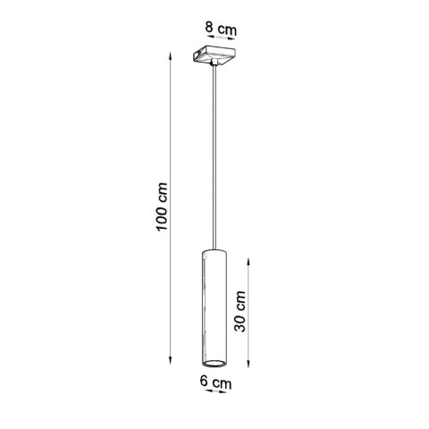 Sollux Lighting Lampa wisząca LAGOS 1 czarny