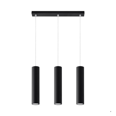 Sollux Lighting Lampa wisząca LAGOS 3L czarny