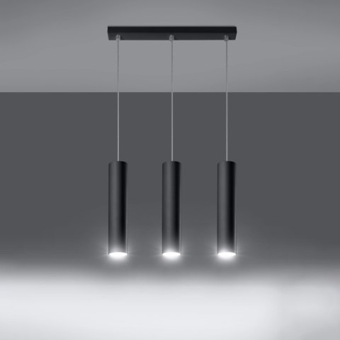 Sollux Lighting Lampa wisząca LAGOS 3L czarny