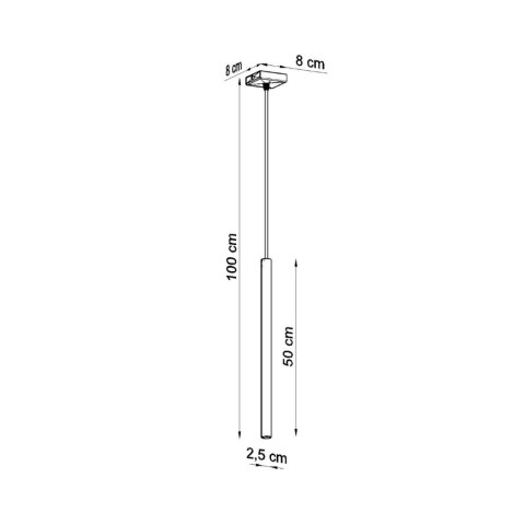 Sollux Lighting Lampa wisząca PASTELO 1 czarna