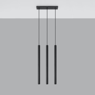 Sollux Lighting Lampa wisząca PASTELO 3 czarna