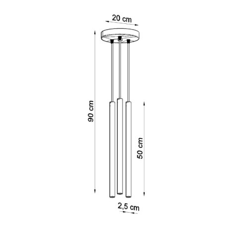 Sollux Lighting Lampa wisząca PASTELO 3P biała