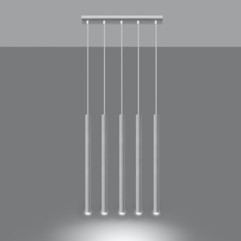 Sollux Lighting Lampa wisząca PASTELO 5 biała