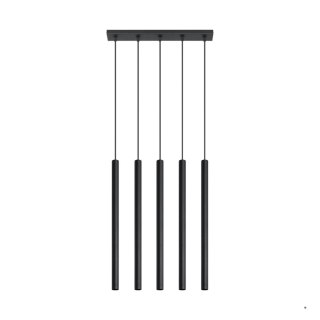 Sollux Lighting Lampa wisząca PASTELO 5 czarna
