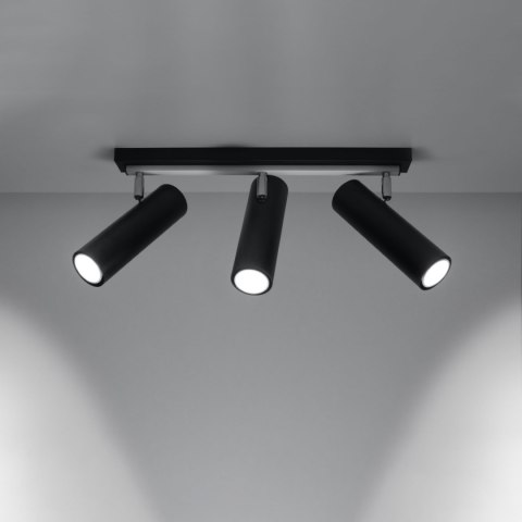 Sollux Lighting Plafon DIREZIONE 3 czarny