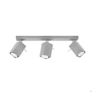Sollux Lighting Plafon MERIDA 3 szary