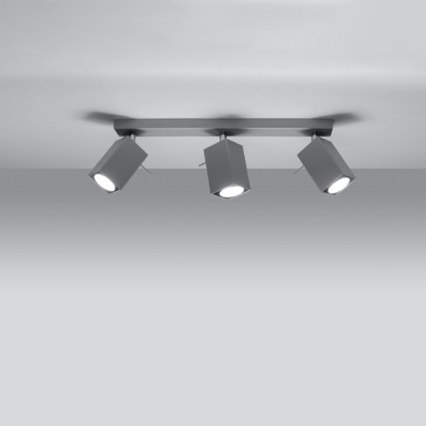 Sollux Lighting Plafon MERIDA 3 szary