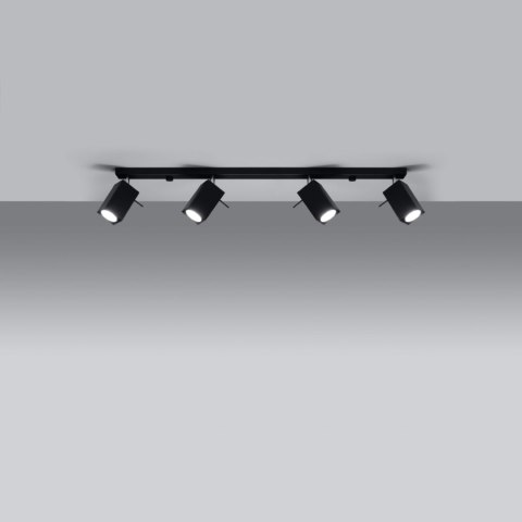 Sollux Lighting Plafon MERIDA 4L czarny