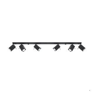 Sollux Lighting Plafon MERIDA 6L czarny