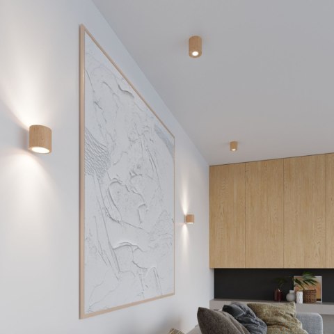Sollux Lighting Plafon ORBIS naturalne drewno