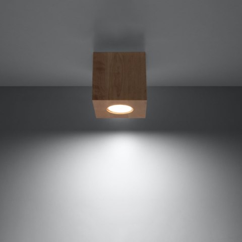 Sollux Lighting Plafon QUAD naturalne drewno