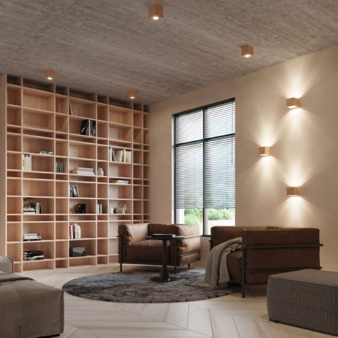 Sollux Lighting Plafon QUAD naturalne drewno