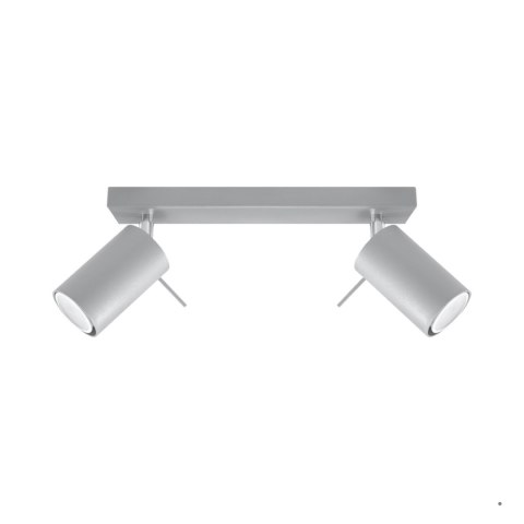 Sollux Lighting Plafon RING 2 szary