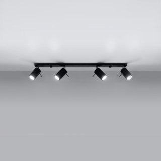Sollux Lighting Plafon RING 4L czarny