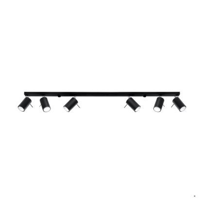 Sollux Lighting Plafon RING 6L czarny