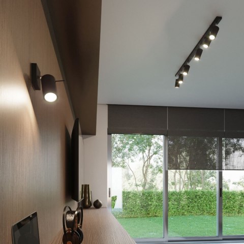 Sollux Lighting Plafon RING 6L czarny