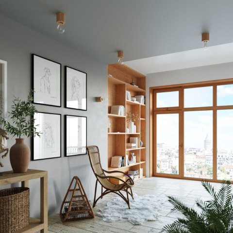 Sollux Lighting Kinkiet SALGADO naturalne drewno