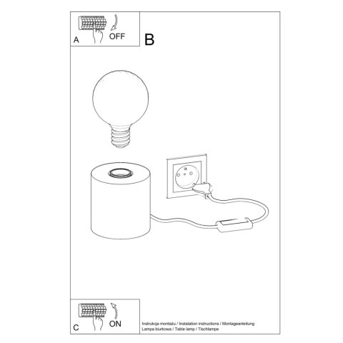 Sollux Lighting Lampa biurkowa SALGADO beton