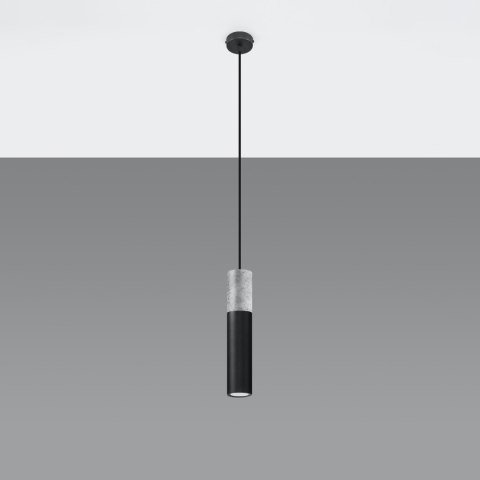 Sollux Lighting Lampa wisząca BORGIO 1 czarny