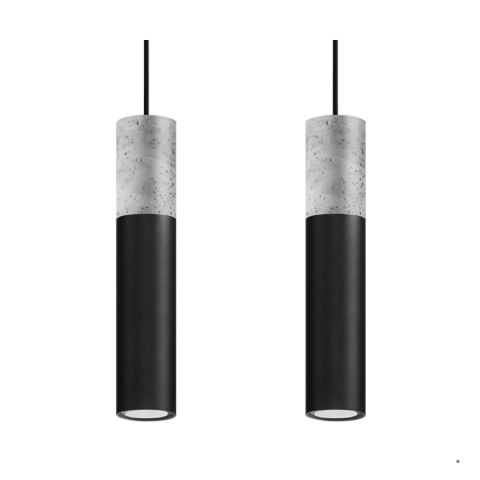 Sollux Lighting Lampa wisząca BORGIO 2 czarny