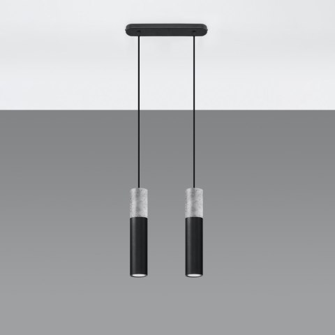 Sollux Lighting Lampa wisząca BORGIO 2 czarny