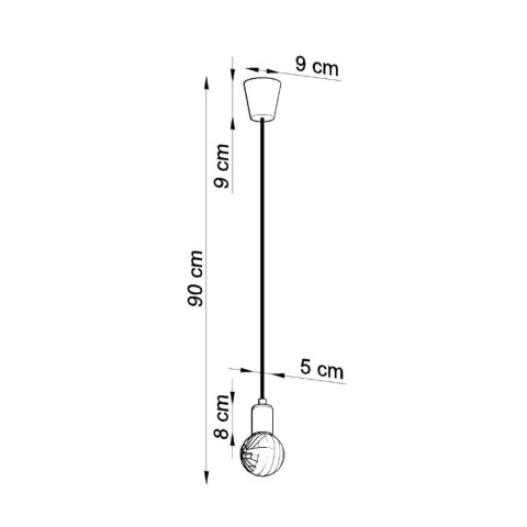 Sollux Lighting Lampa wisząca DIEGO 1 zielony